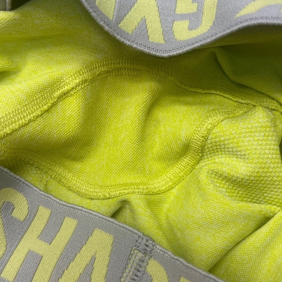 Gymshark Flex Shorts, Sz. S, Gray waistband, greenish yellow shorts, 3” inseam - Picture 11 of 12